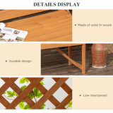 Outsunny Wooden Garden Bench with Arch Pergola, Side & Top Trellis – Patio Arbour Seat, Natural Finish