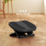 HOMCOM Adjustable Ergonomic Footrest with Textured Top Panels – Under-Desk Posture Support, Grey