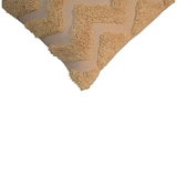 Artisan Furniture Zig-Zag Embossed Cushion Set of 2 with Zip Fastening and Hollowfibre Filling, Mustard