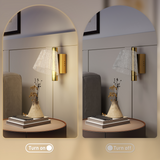 Modern Gold LED Outdoor Wall Lights, Set of 2 – Waterproof IP65 Sconces with 3 Colour Temperatures