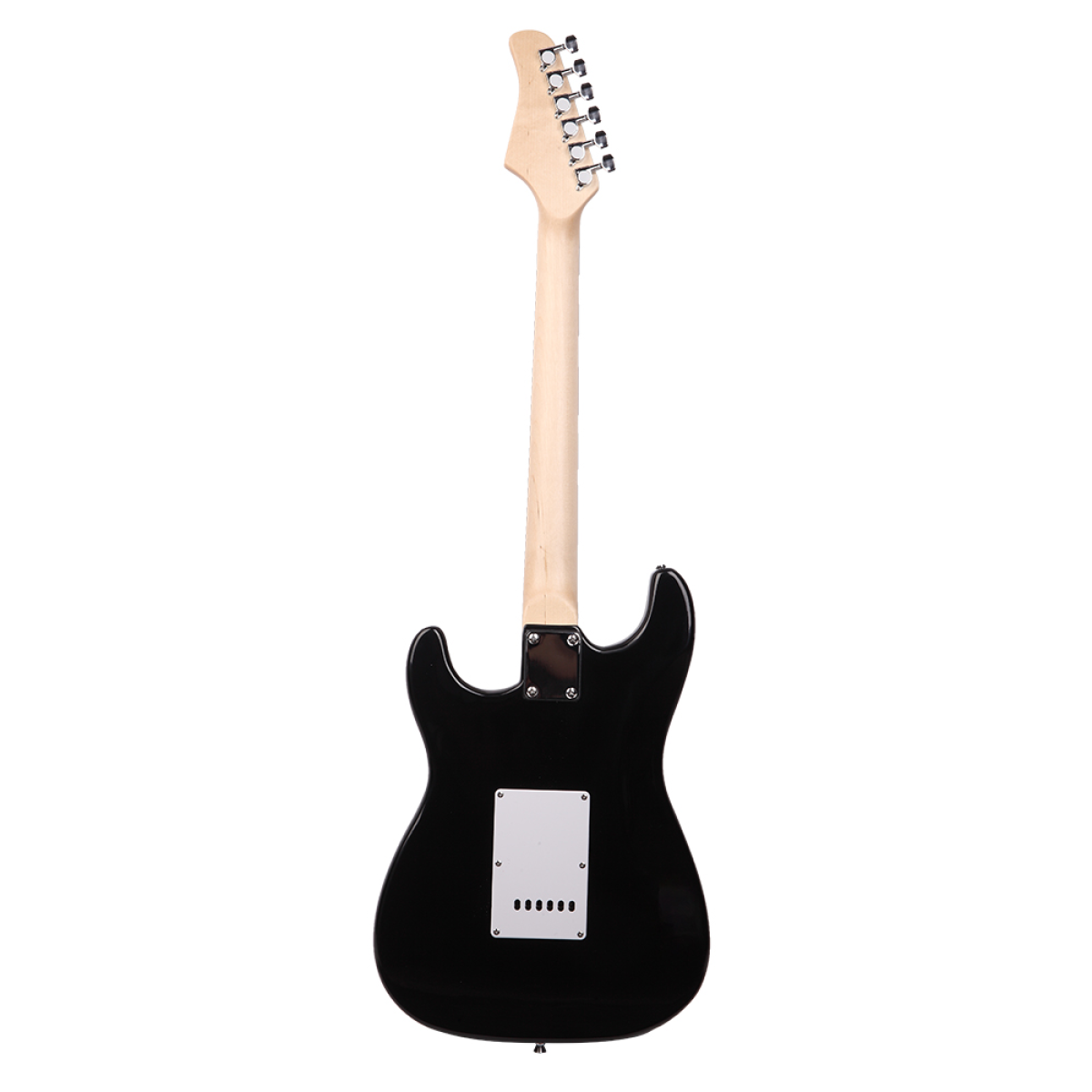 Glarry GST Electric Guitar with Rosewood Fingerboard, Tremolo Bar & Accessories – 22 Frets, Black & White