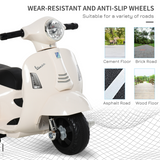 Vespa Licensed Kids Ride-On Motorcycle with Headlight and Horn – 6V Battery Toy, Ages 18-36 Months