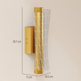 HOMCOM LED Geometric Wall Lights – 2 Pack, Gold