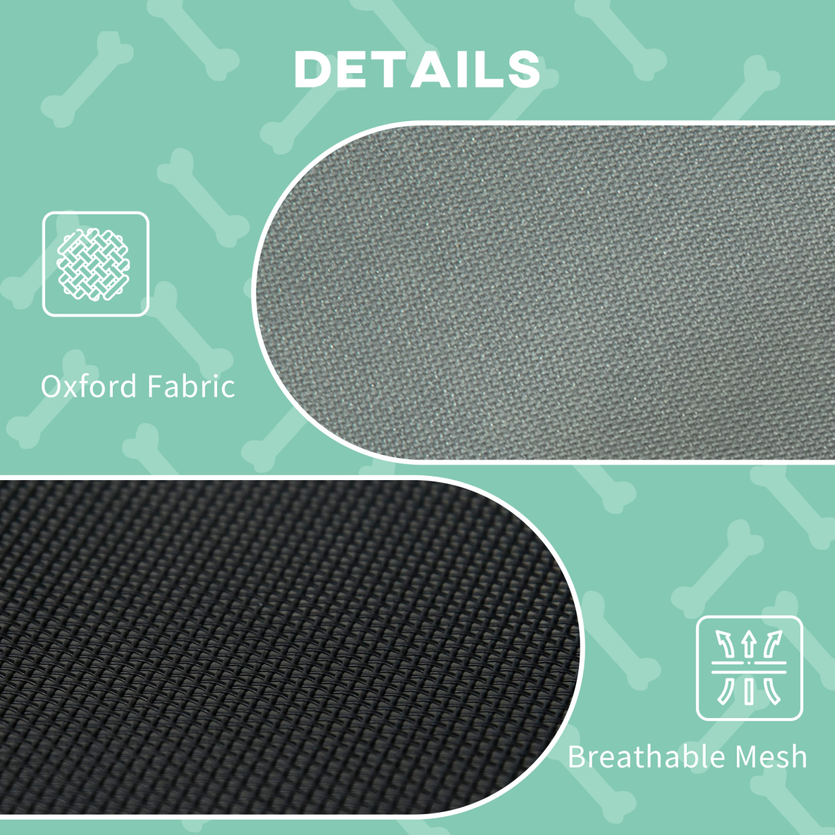 Pawhut Elevated Dog Bed with Removable UV Canopy and Steel Frame – Cooling Raised Pet Cot, Grey