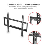 LEADZM TMW4040 TV Wall Mount Bracket for 26-55 Inch TVs with Spirit Level – 50kg Capacity, Black