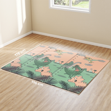 Foldable Baby Play Mat – Reversible Dinosaur Foam Crawling Mat, 196 x 176 cm