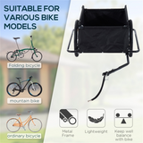 Bike Cargo Trailer with Type A Hitch, Quick-Release Wheels & Cover – Folding Bicycle Cart, Red & Black