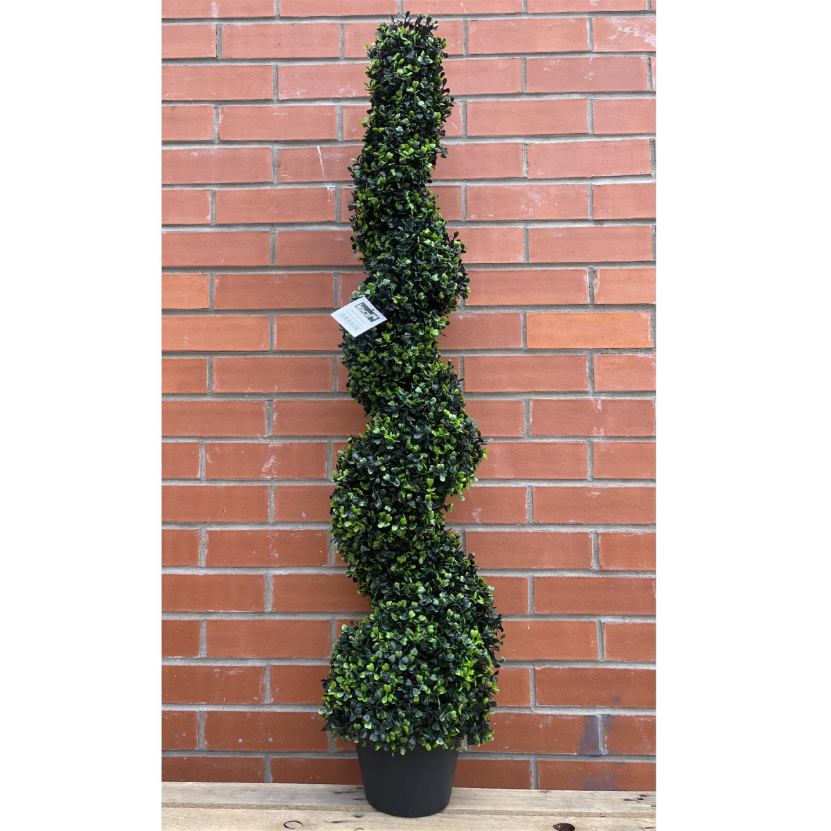 Leaf 120cm Artificial Boxwood Spiral Topiary in Pot – Realistic Maintenance-Free Plant
