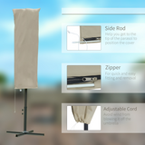 Outsunny Cantilever Parasol Cover with Zip & Drawstring – Weatherproof Oxford Garden Umbrella Protector