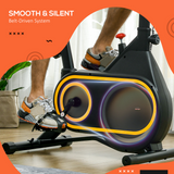 SPORTNOW Exercise Bike with 8 Resistance Levels, LCD Display & Tablet Holder – Belt-Drive Home Cardio Bike, Black