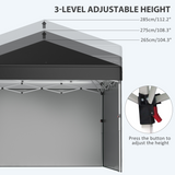 Outsunny 3x3m Pop-Up Gazebo Party Tent with 3 Sidewalls & Weight Bags, Steel Frame – Outdoor Shelter, Black
