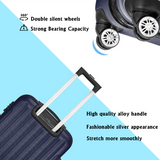 3 Piece Lightweight ABS Spinner Luggage Set with Carry-On Case, 360° Wheels & Telescopic Handles