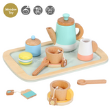 SOKA My Tea Set, 16-Piece Pretend Play Tea Party Set – Colourful Toy Teapot, Cups & Saucers for Kids