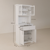 HOMCOM Kitchen Cupboard Storage Cabinet with Drawer, Doors & Adjustable Shelves – White