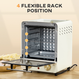 HOMCOM 15L Convection Mini Oven & Toaster with Baking Tray and Wire Rack – Adjustable 60–230°C Countertop Cooker