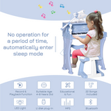 HOMCOM Kids 37-Key Keyboard Piano with Microphone & Stool – Educational Musical Toy