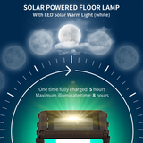 Outsunny Solar Rattan Floor Lamp with Auto On/Off LED & IP44 Water Resistance – Warm White Garden Light, Brown