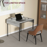 HOMCOM Folding Drop Leaf Dining Table for 2–4 People – Space-Saving Kitchen Table, Grey