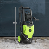Outsunny 2200W Power Washer with 170 Bar Pressure, Adjustable Nozzle and Hose Reel – Snow Foam Bottle Included