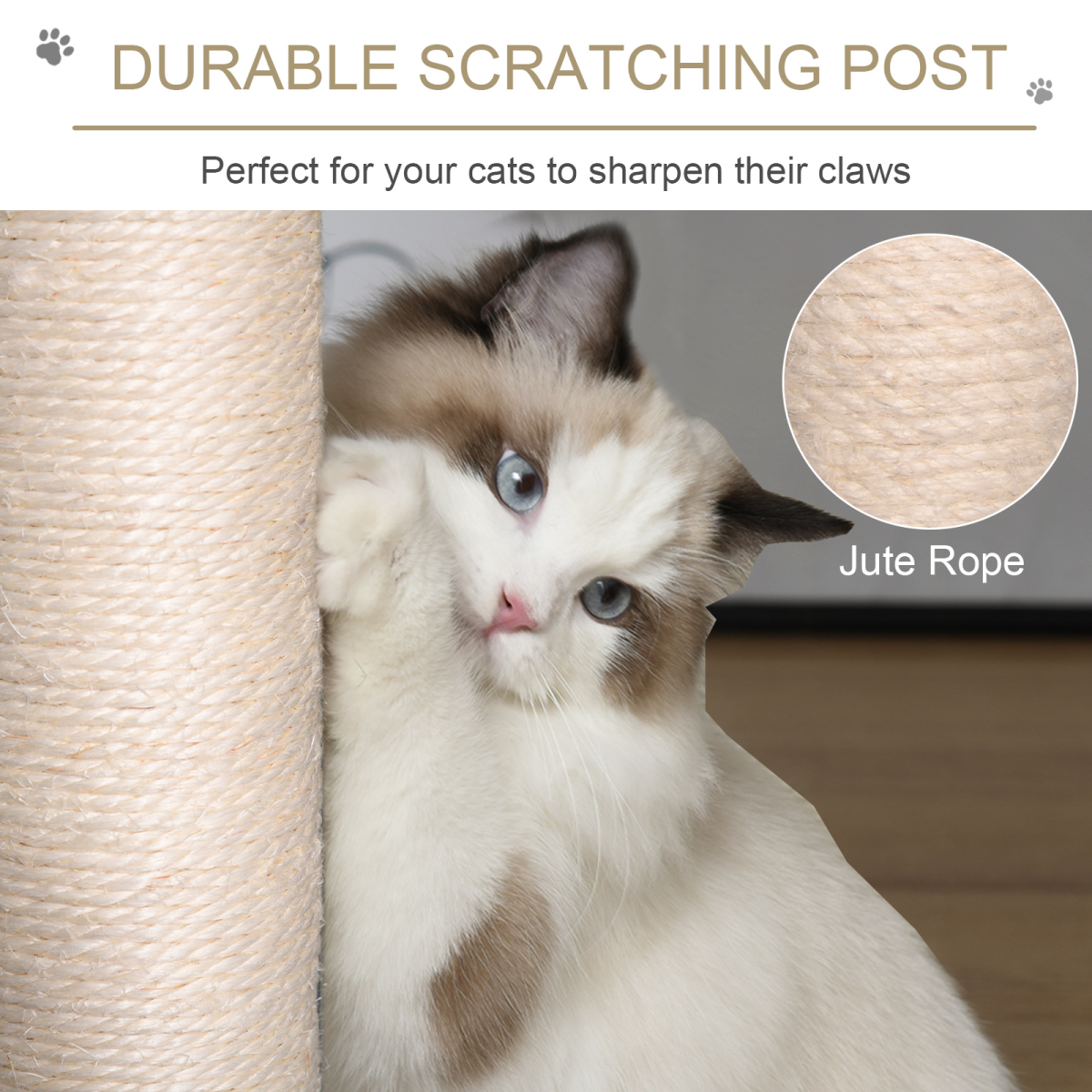 Pawhut Multi-level Cat Tree with Plush Perches, Condo and Jute Scratching Posts – Kitten Tower with Dangling Rope