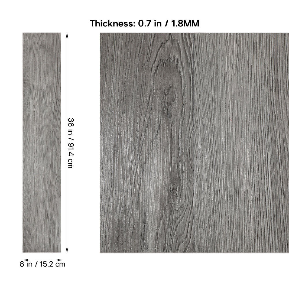 Self-Adhesive Wood Effect Vinyl Floor Planks, 36 Pieces, 5m² – Peel & Stick Flooring for Bathrooms