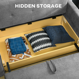 HOMCOM 2 Seater Sofa Bed in living room setting