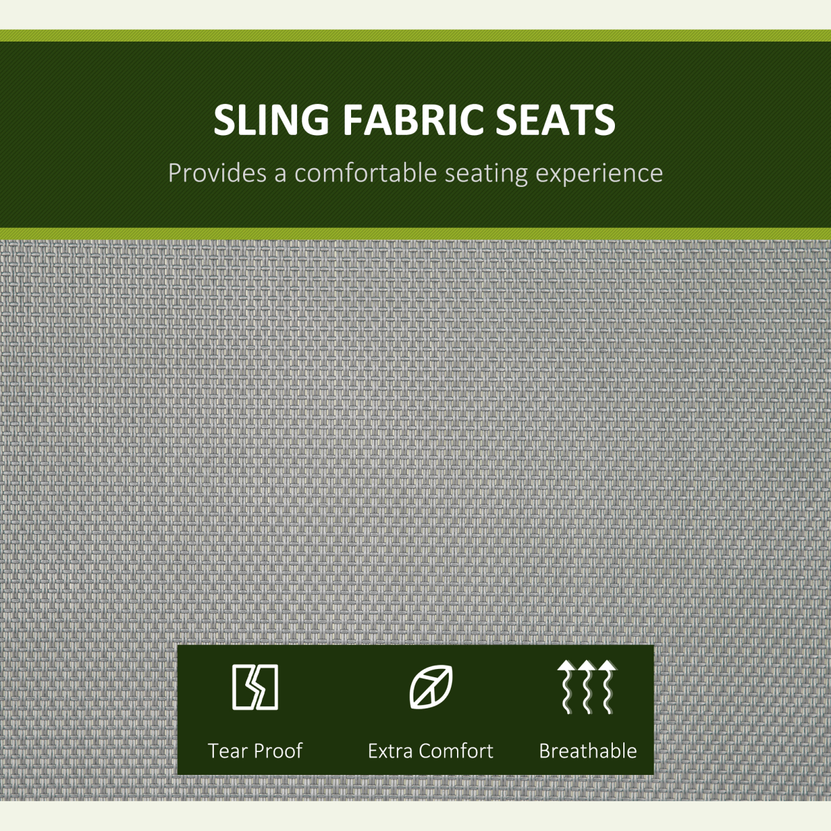 Outsunny 3 Person Steel Garden Swing Chair with Adjustable Canopy & Breathable Mesh Seat – Dark Grey