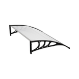 Door and Window Rain Cover Eaves Canopy, 120 x 80cm – Polycarbonate Shelter, Aluminium Bracket, White