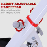 HOMCOM Foldable Mini Stepper Step Machine with Handlebar & LCD Display – Home Cardio Fitness, Red