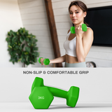 SPORTNOW Hex Dumbbell Set with Storage Rack, 12kg Total (2 x 1kg, 2 x 2kg, 2 x 3kg) – Home Gym Hand Weights