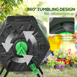 Outsunny 130L Dual Chamber Rotating Compost Bin Tumbler with Ventilation Holes – Garden Composter