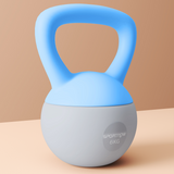 6kg Soft Kettlebell with Wide Non-Slip Handle & Flat Base – Strength and Cardio Training, Light Blue and Grey