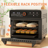 HOMCOM 20L Air Fryer Oven with 17 Presets, 1400W – Countertop Mini Oven with Rapid Air Circulation, Black