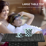 Outsunny PE Rattan Outdoor Coffee Table with Galvanised Steel Frame – Patio & Garden Side Table, Black