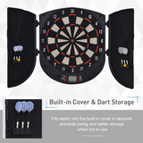 Electronic Dartboard Set with 26 Games, 185 Variations & 6 Darts – LCD Scoring, Up to 8 Players