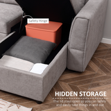 HOMCOM L-Shaped Sofa Bed in living room setting