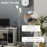 Modern 3-Light Uplighter Floor Lamp