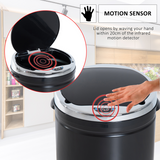 HOMCOM 50L Stainless Steel Sensor Kitchen Bin with Removable Inner Bucket – Black