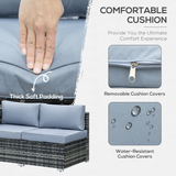 Outsunny rattan set cushions detail