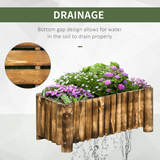 Outsunny Fir Wood Raised Flower Bed, 78 x 35 x 30cm