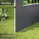 Outsunny Gazebo Replacement Side Wall Panels with Windows, 2-Piece Set, 3m x 2m – PE-Coated Oxford, Grey