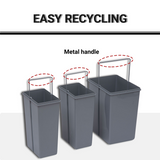 HOMCOM 40L Pull-Out Recycling Bin for Kitchen Cupboards with Separate Inner Bins – Grey