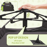 PawHut Foldable Dog and Cat Tent with Waterproof Oxford Cloth & Carry Bag – Indoor and Outdoor Shelter, Green
