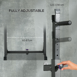 SPORTNOW Heavy Duty Squat Rack with Adjustable Height & Width, 150kg Capacity – Barbell Stand for Home Gym, Black