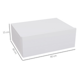 HOMCOM Floating Bedside Table with Drawer – Wall-Mounted Space-Saving Nightstand for Bedroom, White