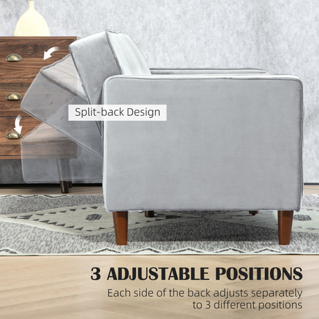 HOMCOM sofa bed hidden metal leg detail