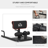 HOMCOM 3-in-1 Squat Machine for Sit-Ups, Push-Ups & Deep Squats with Steel Frame – Adjustable Home Gym Leg Trainer