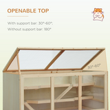 Wooden Hamster Cage with Exercise Run & Lockable Door – Small Animal Hutch for Rats, Mice, Guinea Pigs