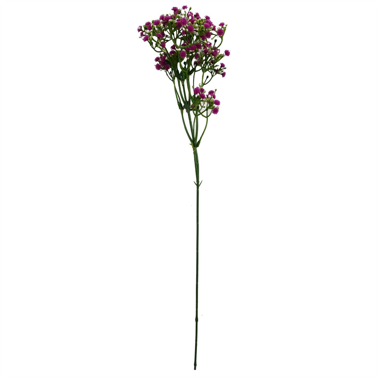 Leaf 55cm Artificial Gypsophila Stem with Plastic Leaves and Wired Stem – Pink