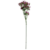 Leaf 55cm Artificial Gypsophila Stem with Plastic Leaves and Wired Stem – Pink